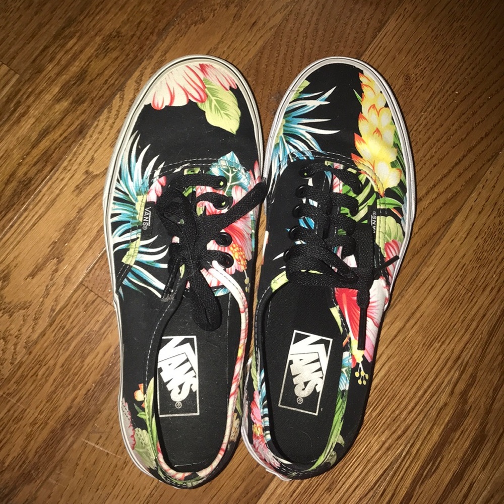 Floral Vans Size 8